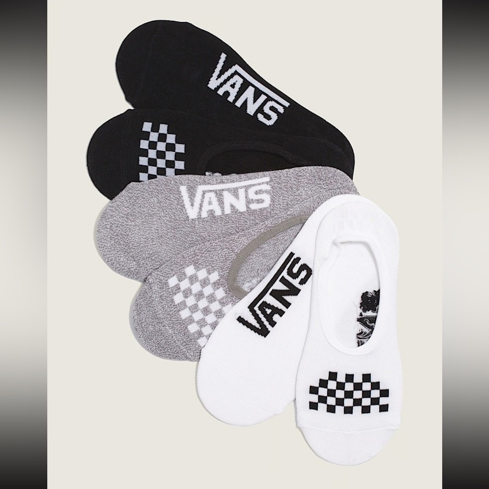 NWT: Vans Checkerboard Logo 3PK
No-Show Socks